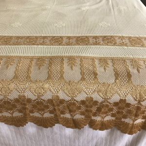 Golden Lace Shower Curtain